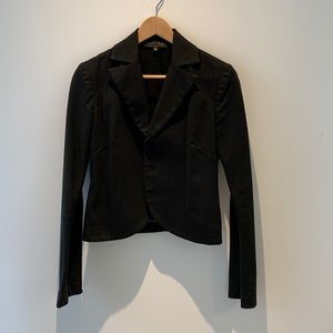 Comrags cropped black unlined jacket